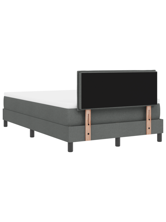 Box spring voodi madratsiga tumeda halla 120x190 cm kangas