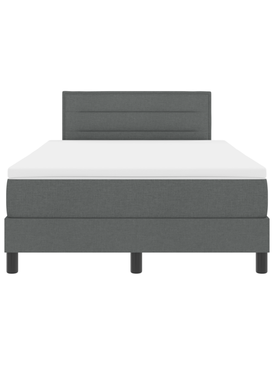 Box spring voodi madratsiga tumeda halla 120x190 cm kangas