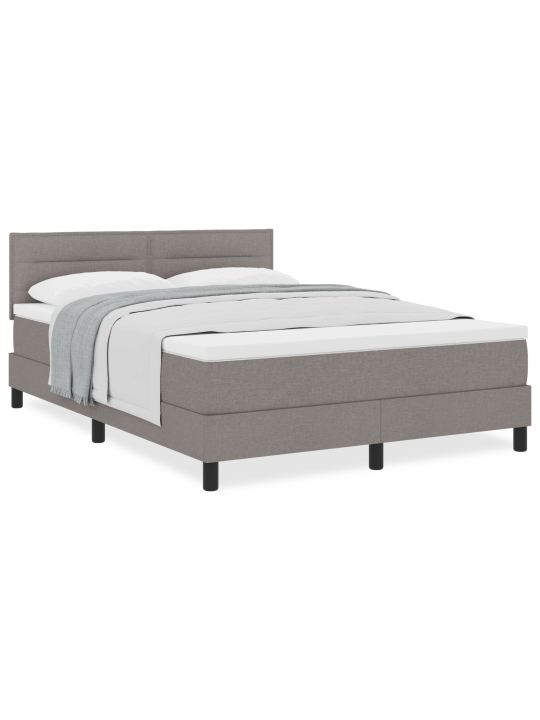 Box spring voodi koos madratsiga taupe 160x200 cm kangas