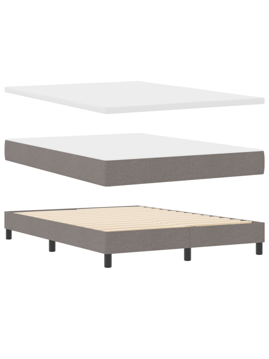 Box spring voodi koos madratsiga taupe 160x200 cm kangas