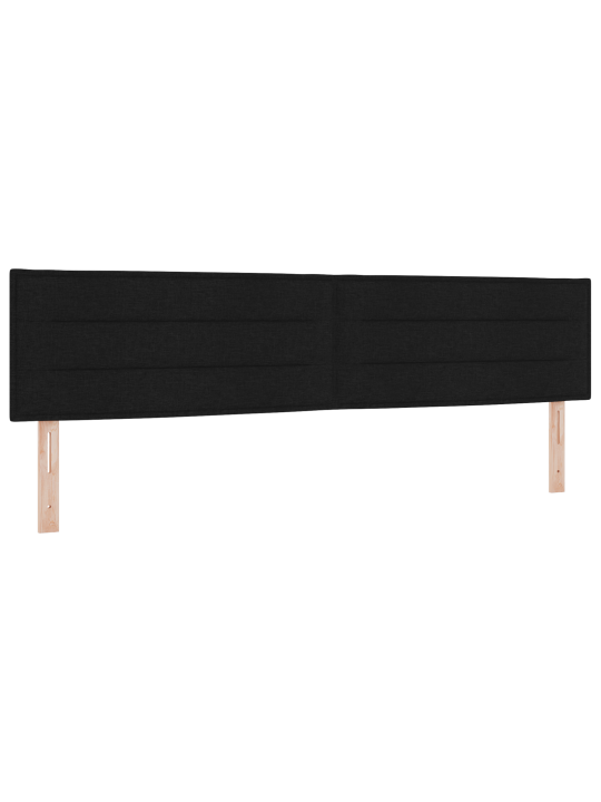 Box spring voodi madratsiga must 200x200 cm kangas