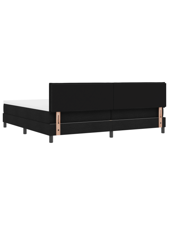 Box spring voodi madratsiga must 200x200 cm kangas
