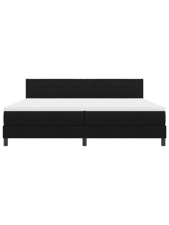 Box spring voodi madratsiga must 200x200 cm kangas