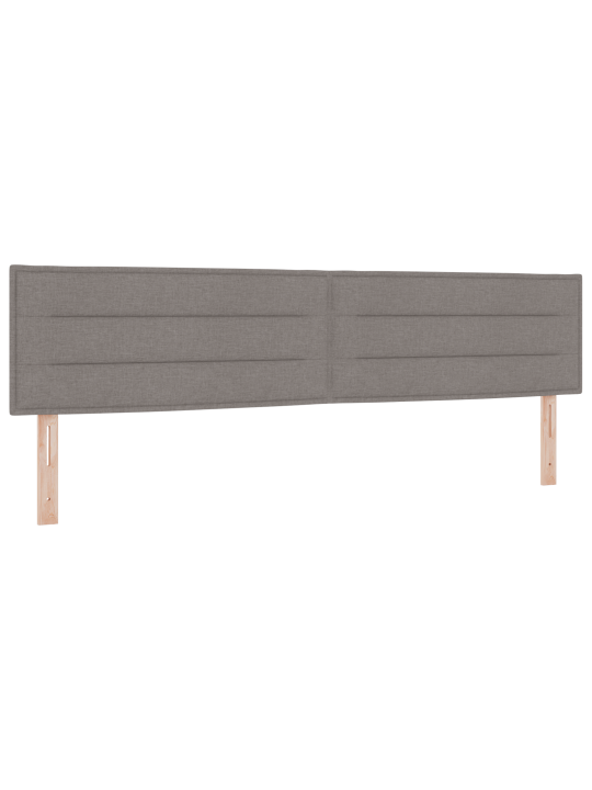 Kastisppringi voodi koos madratsiga taupe 200x200 cm kangast