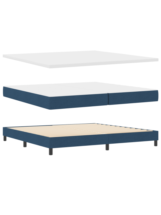 Box spring bed koos madratsiga sinine 200x200 cm kangas