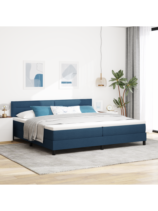 Box spring bed koos madratsiga sinine 200x200 cm kangas