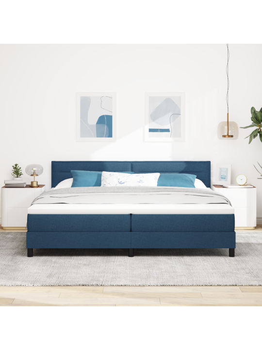 Box spring bed koos madratsiga sinine 200x200 cm kangas