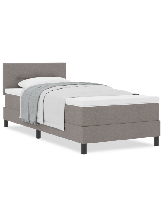 Box spring bed koos madratsiga taupe 100x200 cm kangas