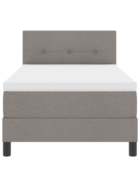 Box spring bed koos madratsiga taupe 100x200 cm kangas