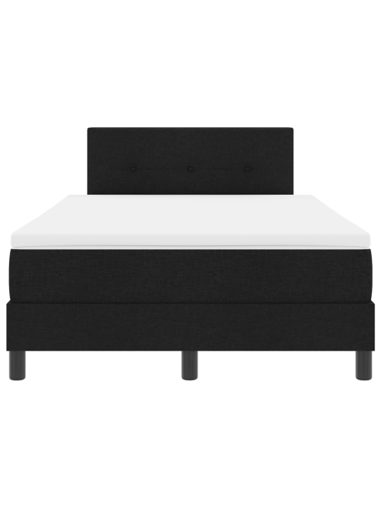 Box spring voodi madratsiga must 120x200 cm kangas