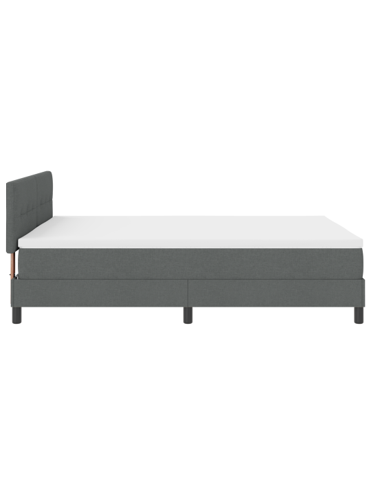 Kastiga voodi madratsi tumehalliga 140x190 cm kangast
