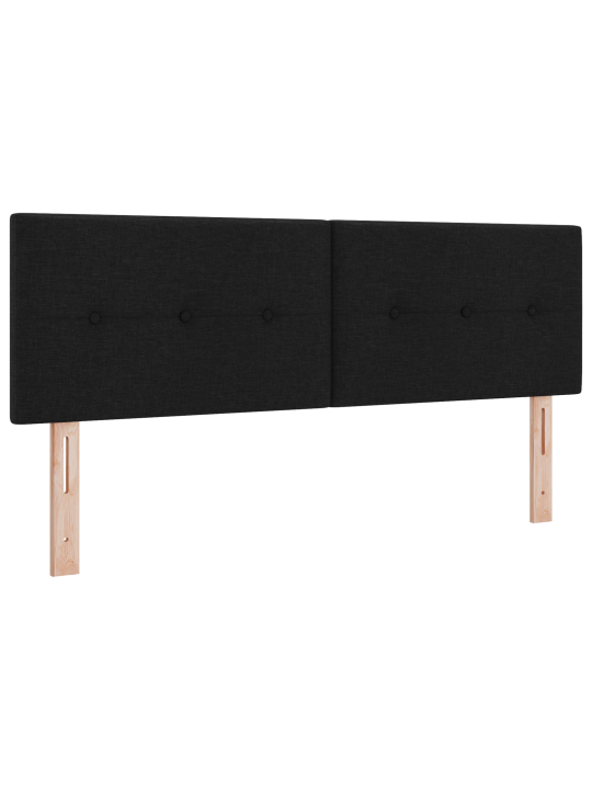Voodiraam koos madratsiga must, valge kangas 140 x 190 cm madrats