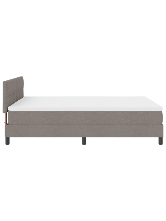 Kastispringvoodi madratsiga taupe 140x190 cm kangas