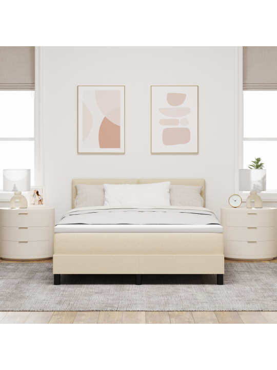Kastivoodi madratsiga kreem 140x200 cm kangas