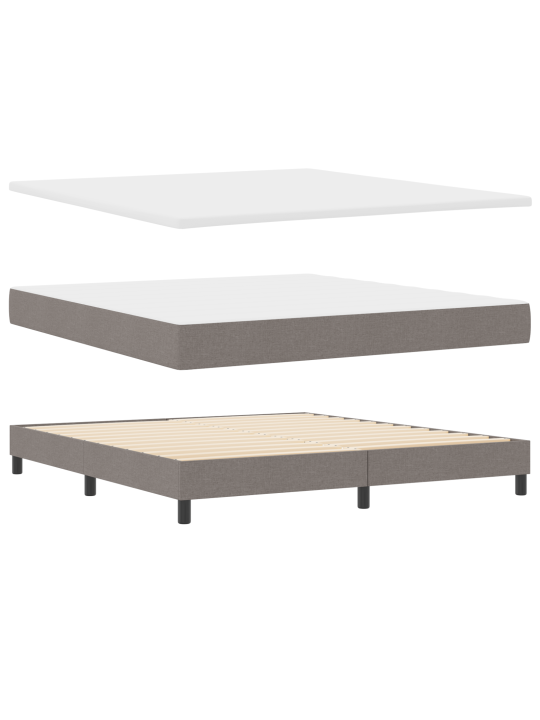 Kastite voodi koos madratsiga taupe 180x200 cm kangas