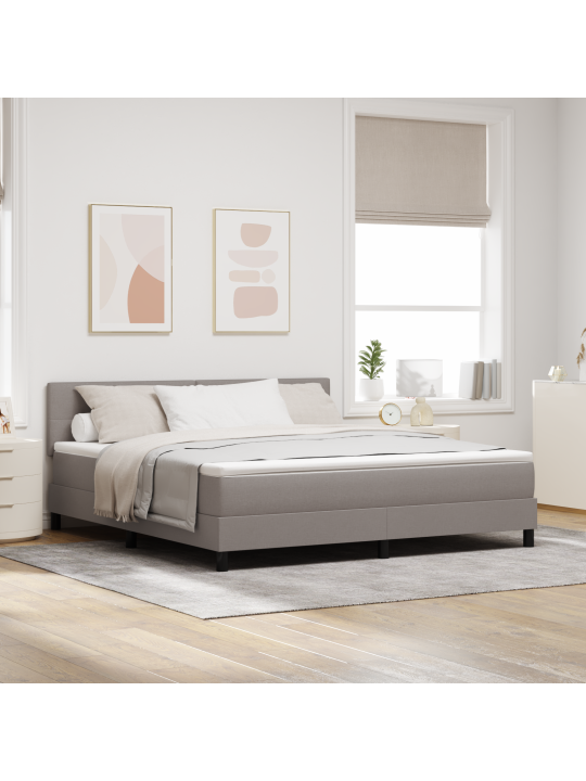 Kastite voodi koos madratsiga taupe 180x200 cm kangas