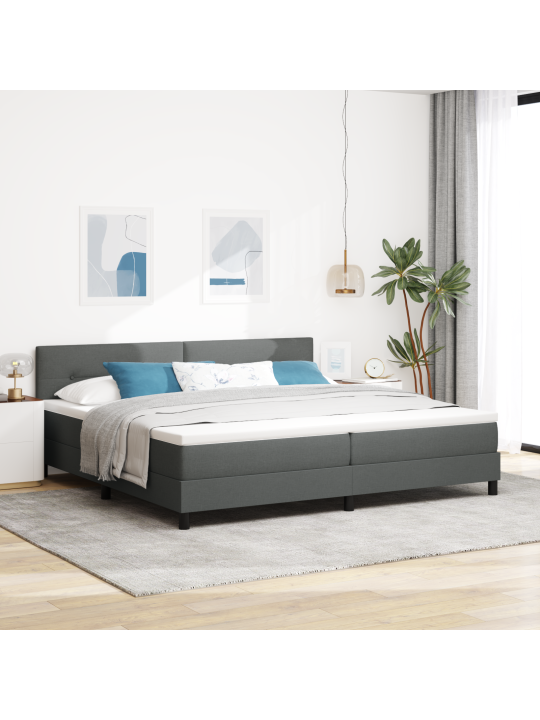 Karbivoodi koos madratsiga tumesinise 200x200 cm kangaga