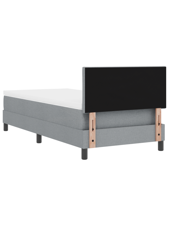 Kastispring voodi madratsiga helesinises 100x200 cm kangas