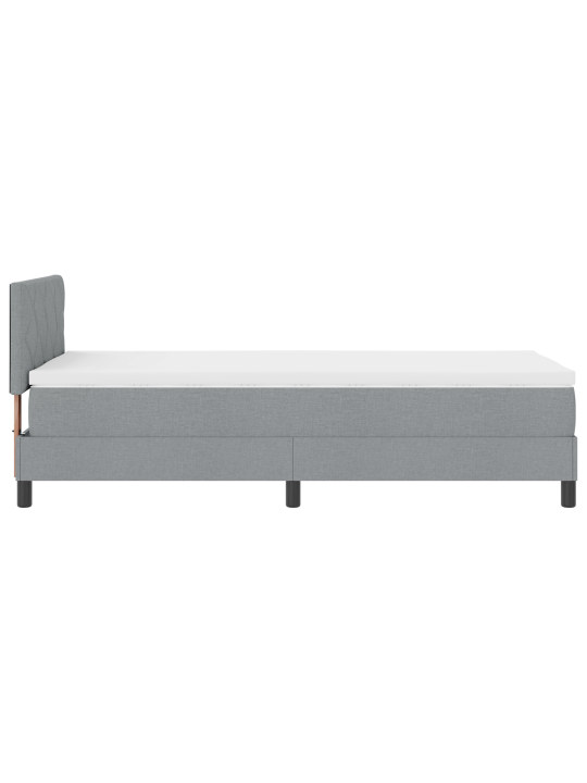 Kastispring voodi madratsiga helesinises 100x200 cm kangas