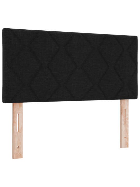 Kast spring voodi koos madratsiga must 100x200 cm kangas