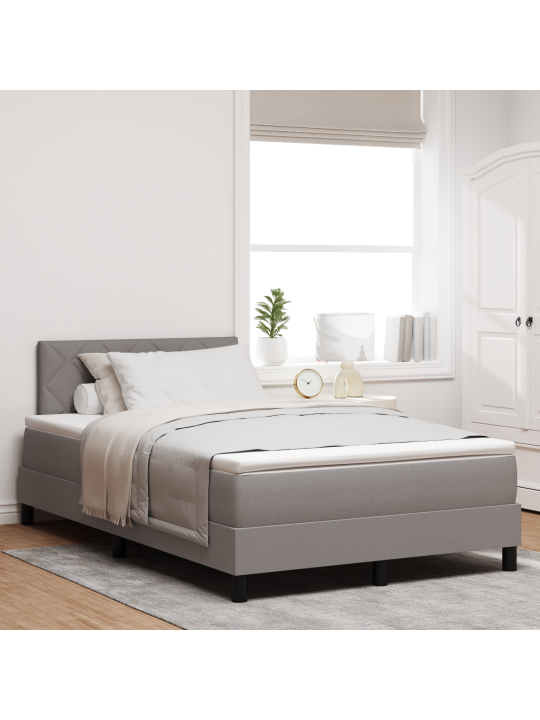 Kasti vedrustusvoodi mattress taupe 120x190 cm kangas