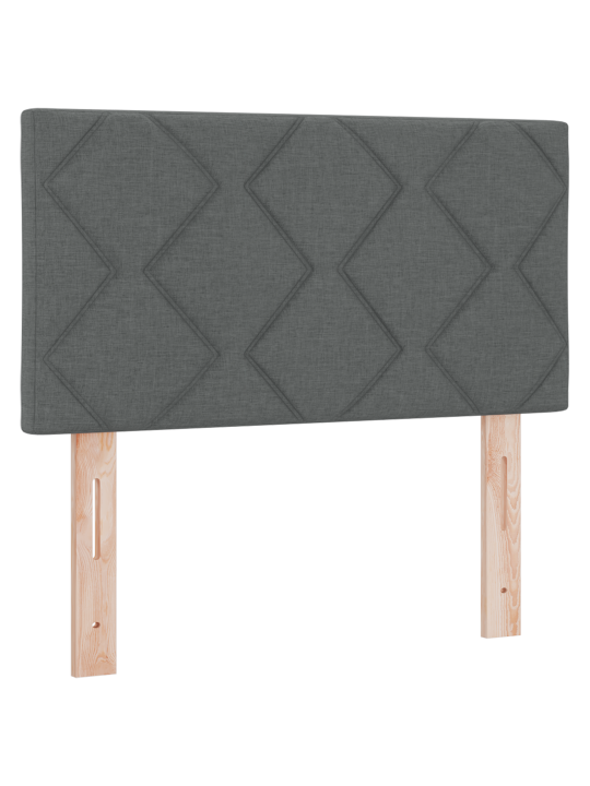 Box spring voodi koos madratsiga tumedast hallist 120x200 cm kangast
