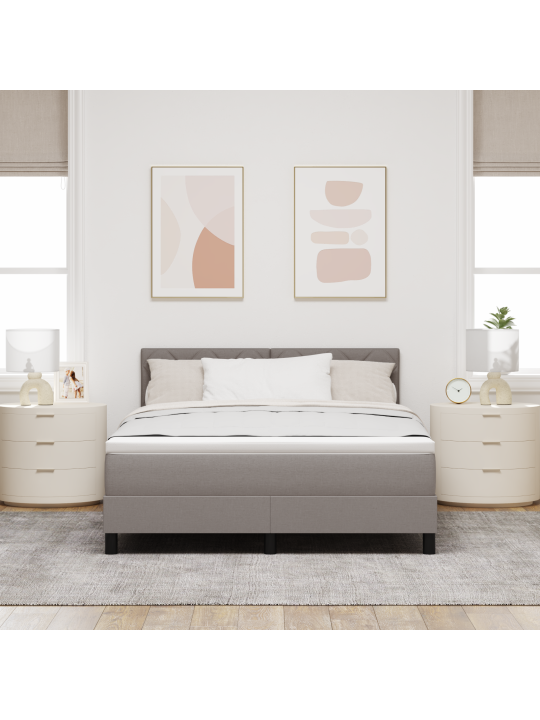 Karupadi koos madratsiga taupe 140x190 cm kangas